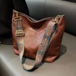 Men's Women's Crossbody Bag Bucket Bag PU Leather