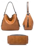 4-Piece Women's Handbag Set – Faux Leather Shoulder Bag, - Image 5