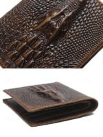 Men's Genuine Leather Wallet with Crocodile Head Design – - Image 5