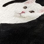 Yin Yang Cat Design Crossbody Bag - Artistic Black and White Cat - Image 5