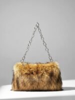 Women's Faux Fur Chain Bag – Plush and Stylish with - Image 13